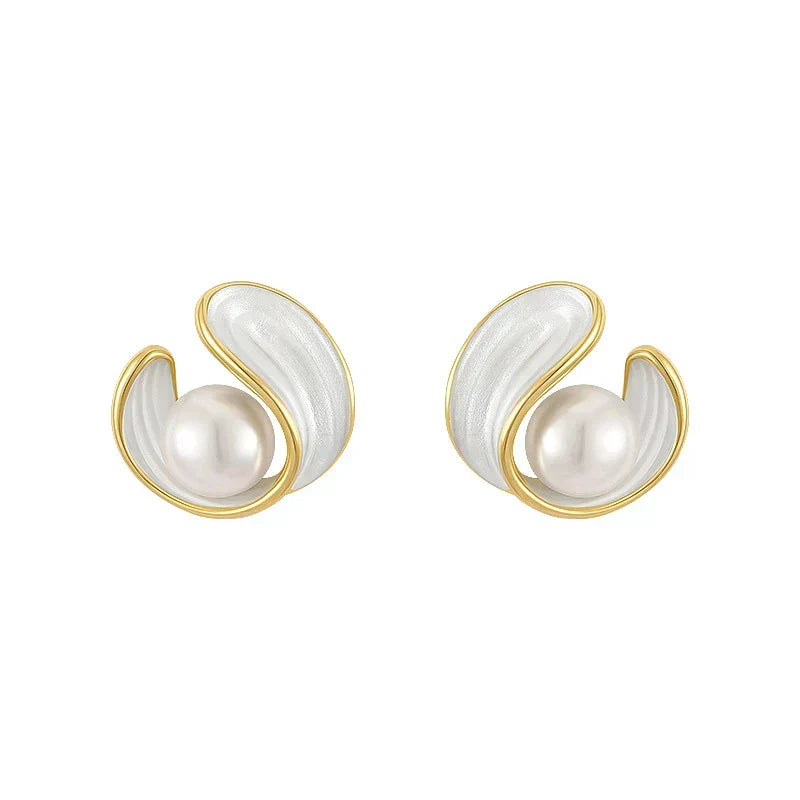 Pendientes colgantes de oro con ópalos y perlas – Joyería llamativa, elegante y atemporal