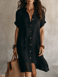 Vestido midi de lino boho moderno | Estilo diario sin esfuerzo