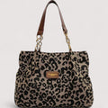 Lévrier – Elegante bolso de compras de lona con estampado de leopardo
