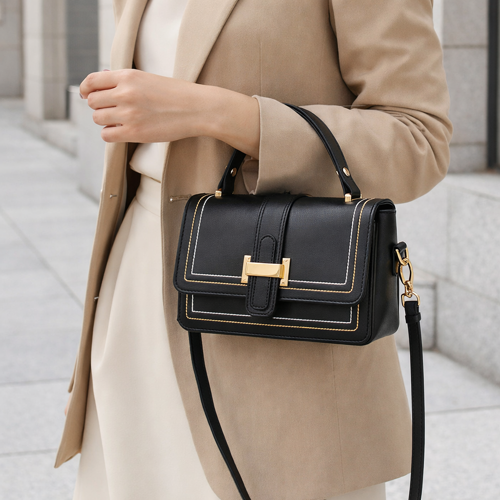 Luna Paris – Bolso de mano elegante de cuero