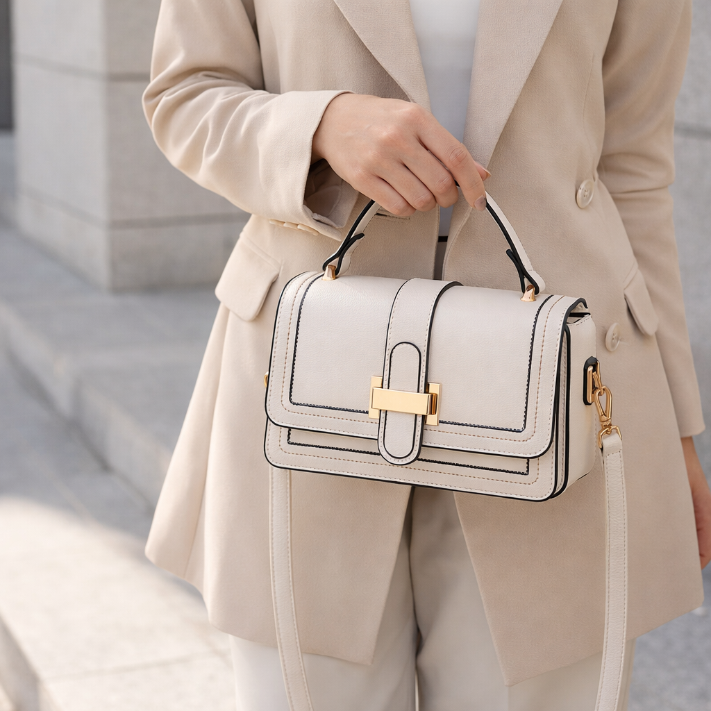 Luna Paris – Bolso de mano elegante de cuero