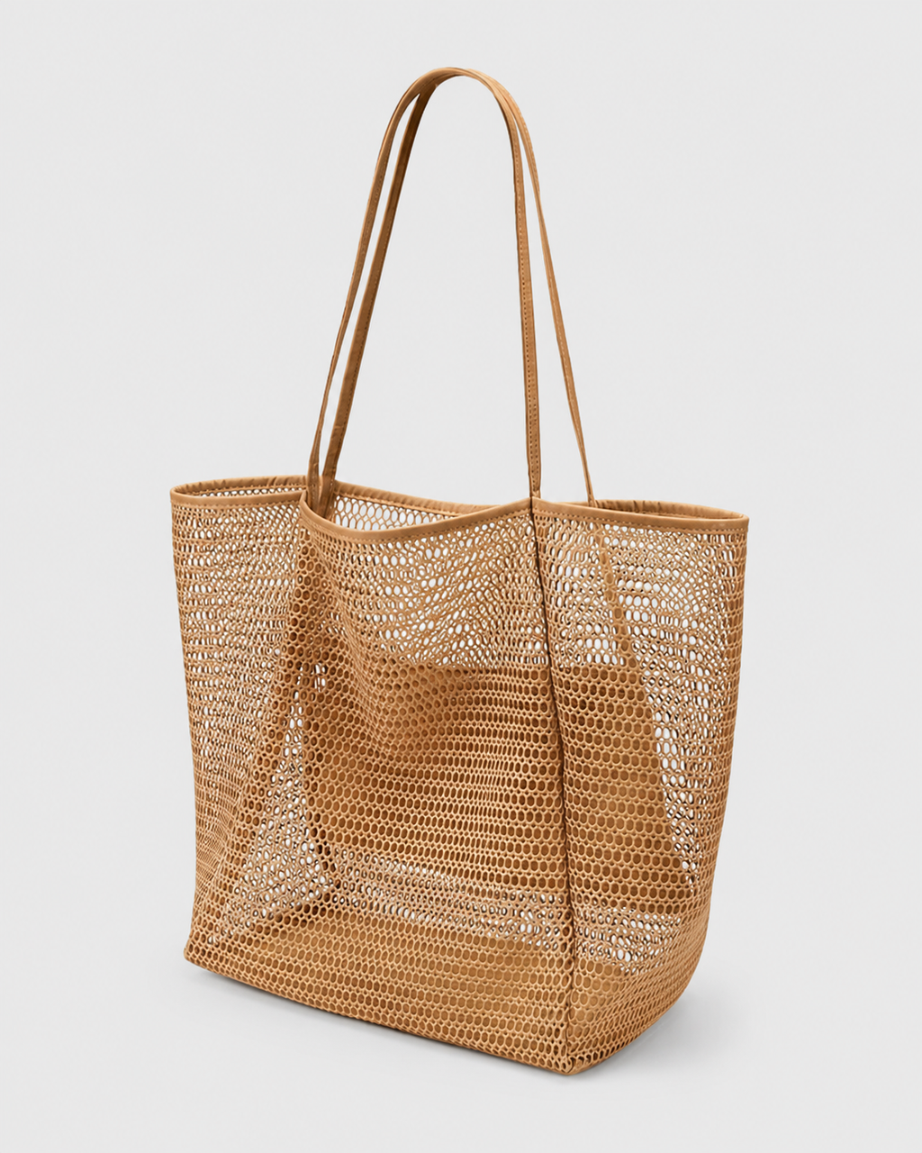 Bolso tote bohemio de malla y gran capacidad para la playa: amplio, elegante y perfecto para aventuras de verano