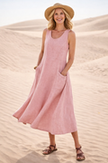 LUNA | Vestido midi elegante y cómodo de corte evasé