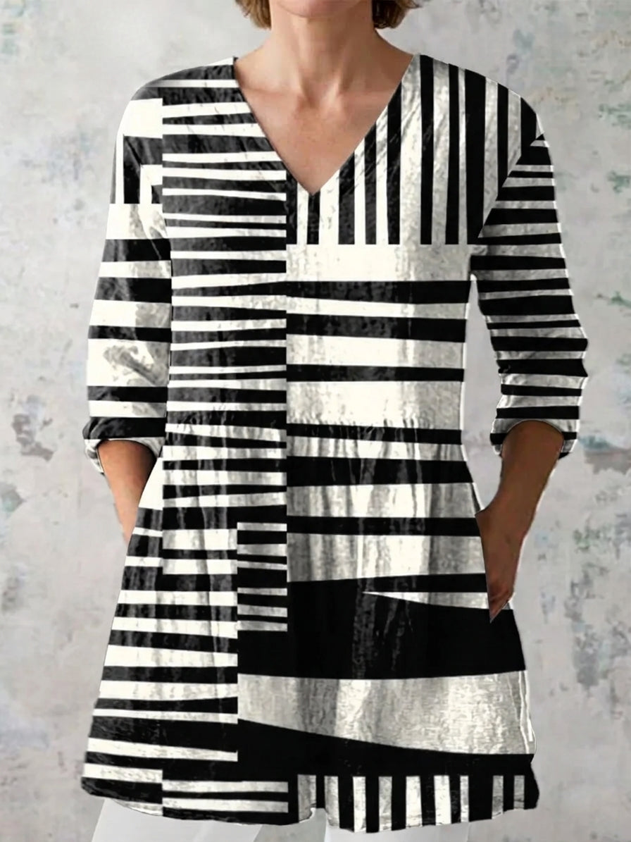 Sophie | Blusa larga elegante y fluida con escote en V