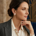 Pendientes colgantes de oro con ópalos y perlas – Joyería llamativa, elegante y atemporal