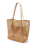 Bolso tote bohemio de malla y gran capacidad para la playa: amplio, elegante y perfecto para aventuras de verano