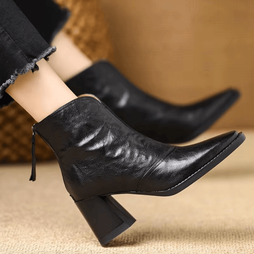 Claudia | Botines elegantes de lujo con tacón medio cómodo