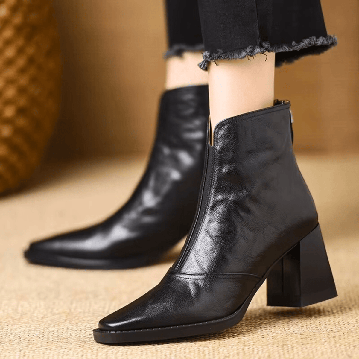 Claudia | Botines elegantes de lujo con tacón medio cómodo
