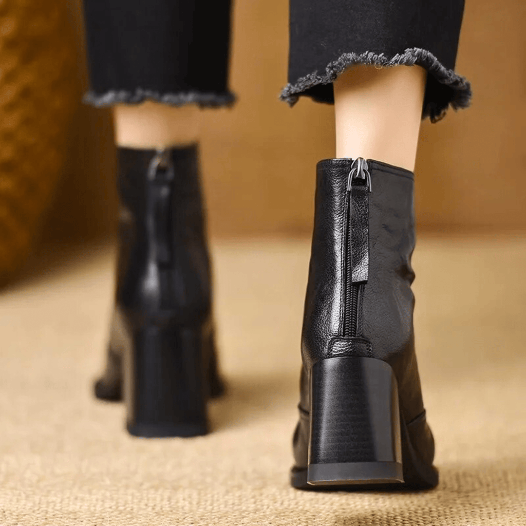 Claudia | Botines elegantes de lujo con tacón medio cómodo