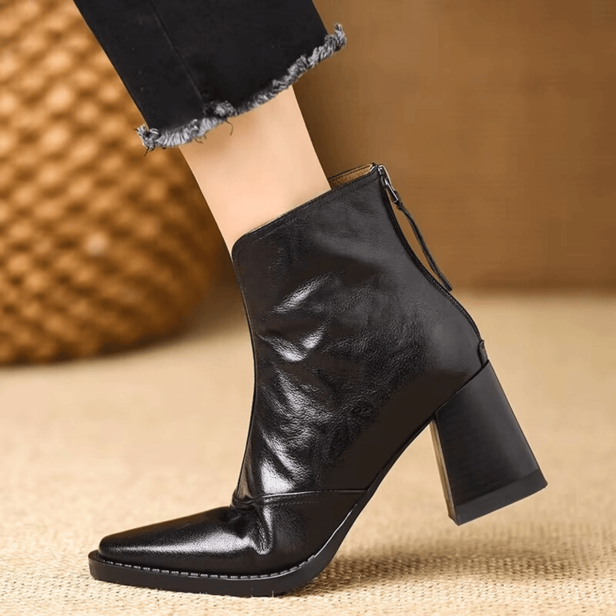 Claudia | Botines elegantes de lujo con tacón medio cómodo