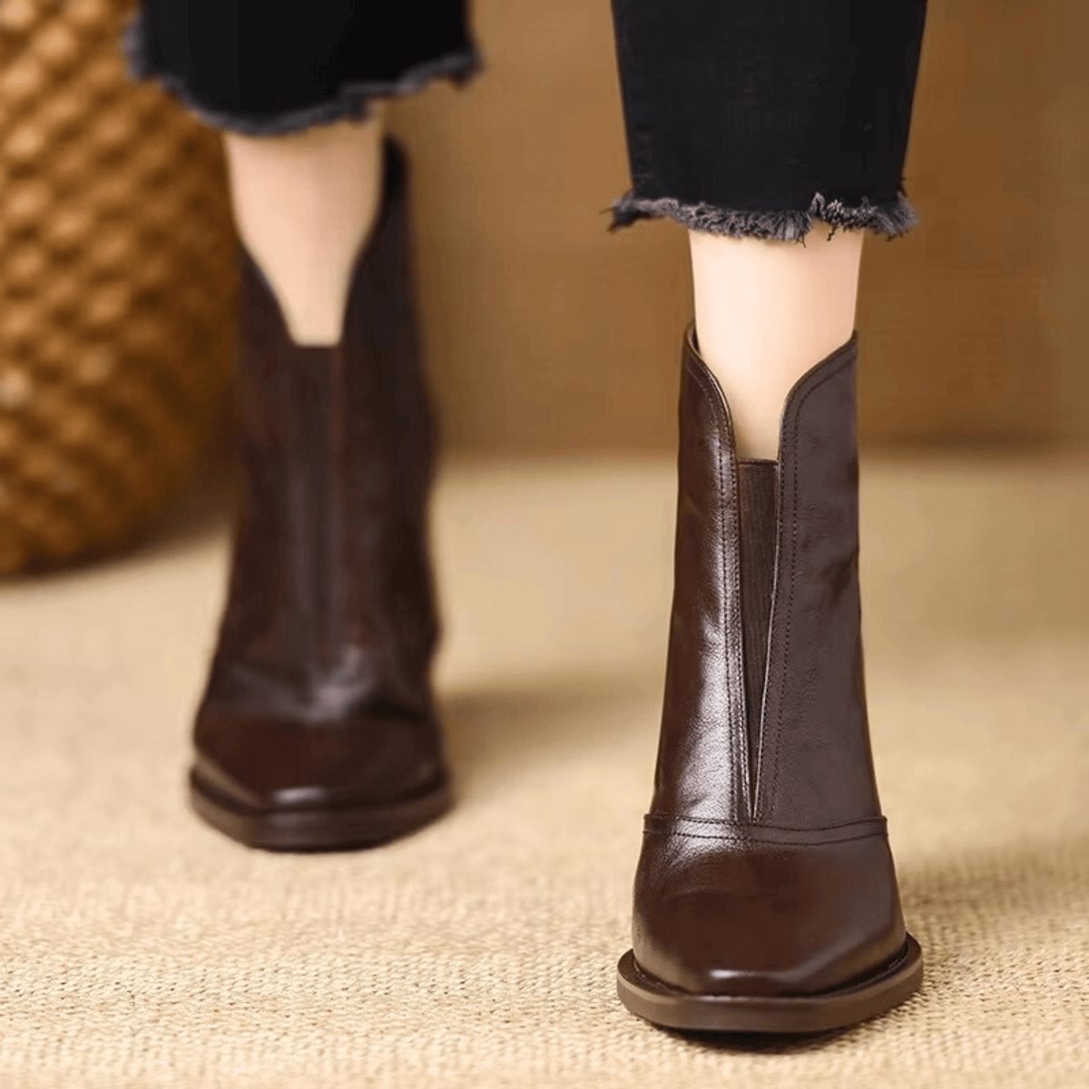 Claudia | Botines elegantes de lujo con tacón medio cómodo