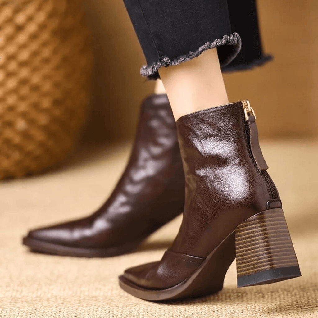 Claudia | Botines elegantes de lujo con tacón medio cómodo