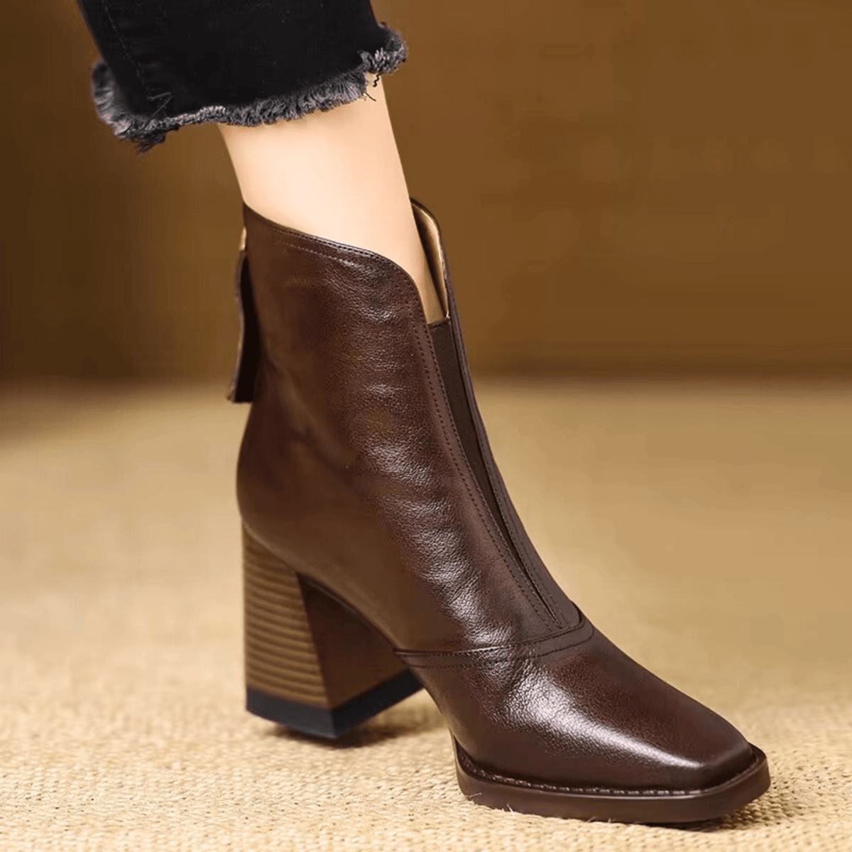 Claudia | Botines elegantes de lujo con tacón medio cómodo