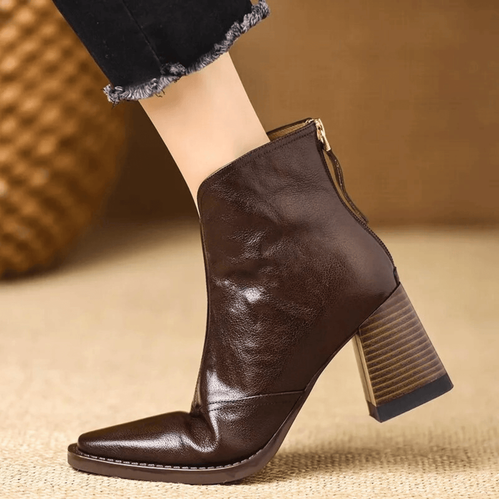 Claudia | Botines elegantes de lujo con tacón medio cómodo