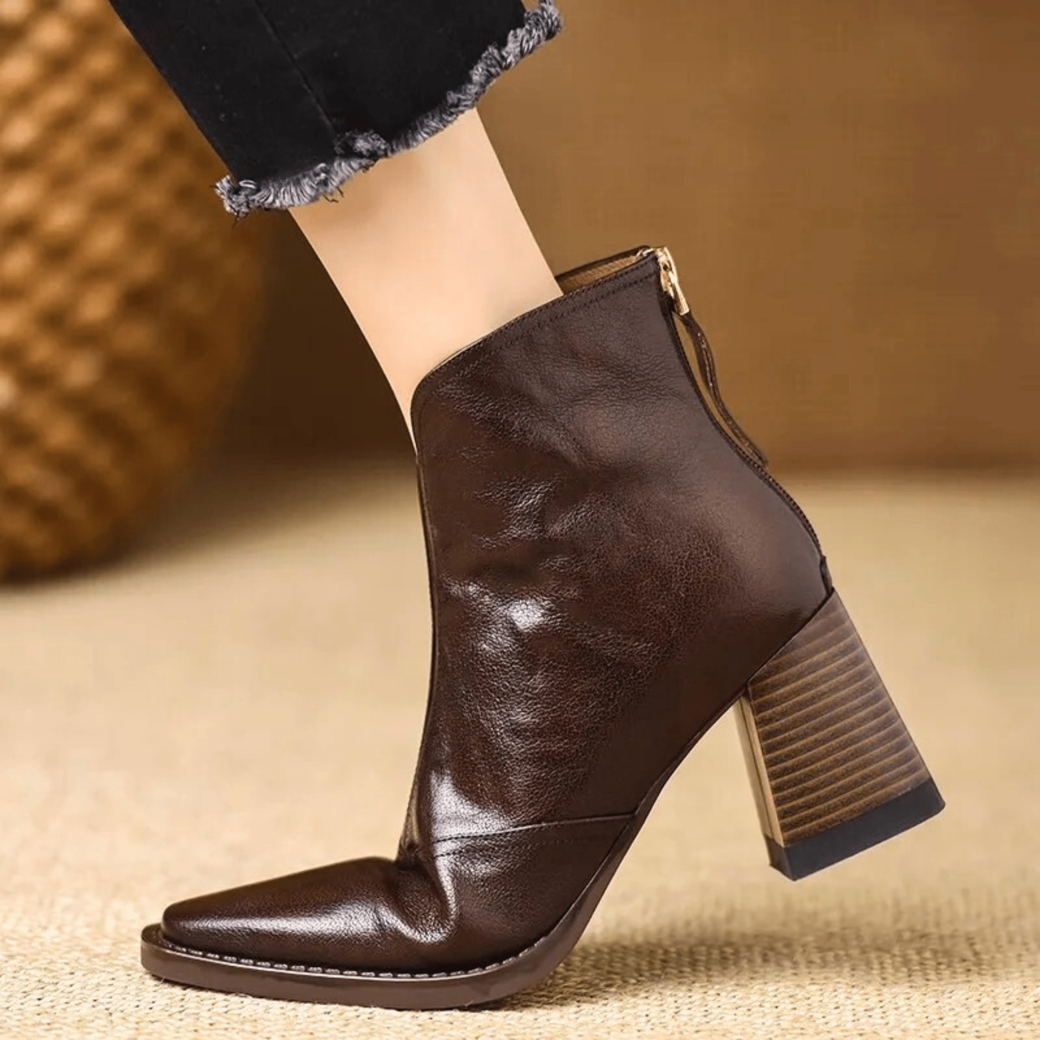 Claudia | Botines elegantes de lujo con tacón medio cómodo
